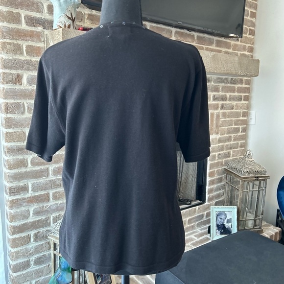 Vintage 90s Just B. Embroidered Beaded Sweater Butterfly Dragonfly L Embellished - Picture 5 of 12